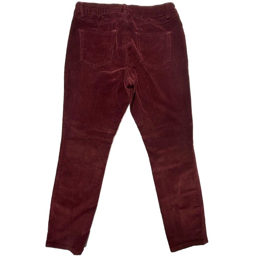 D Jeans Corduroy Pants Womens Petite 10 Modern Maroon Straight Stretch EUC‎ - Picture 2 of 9